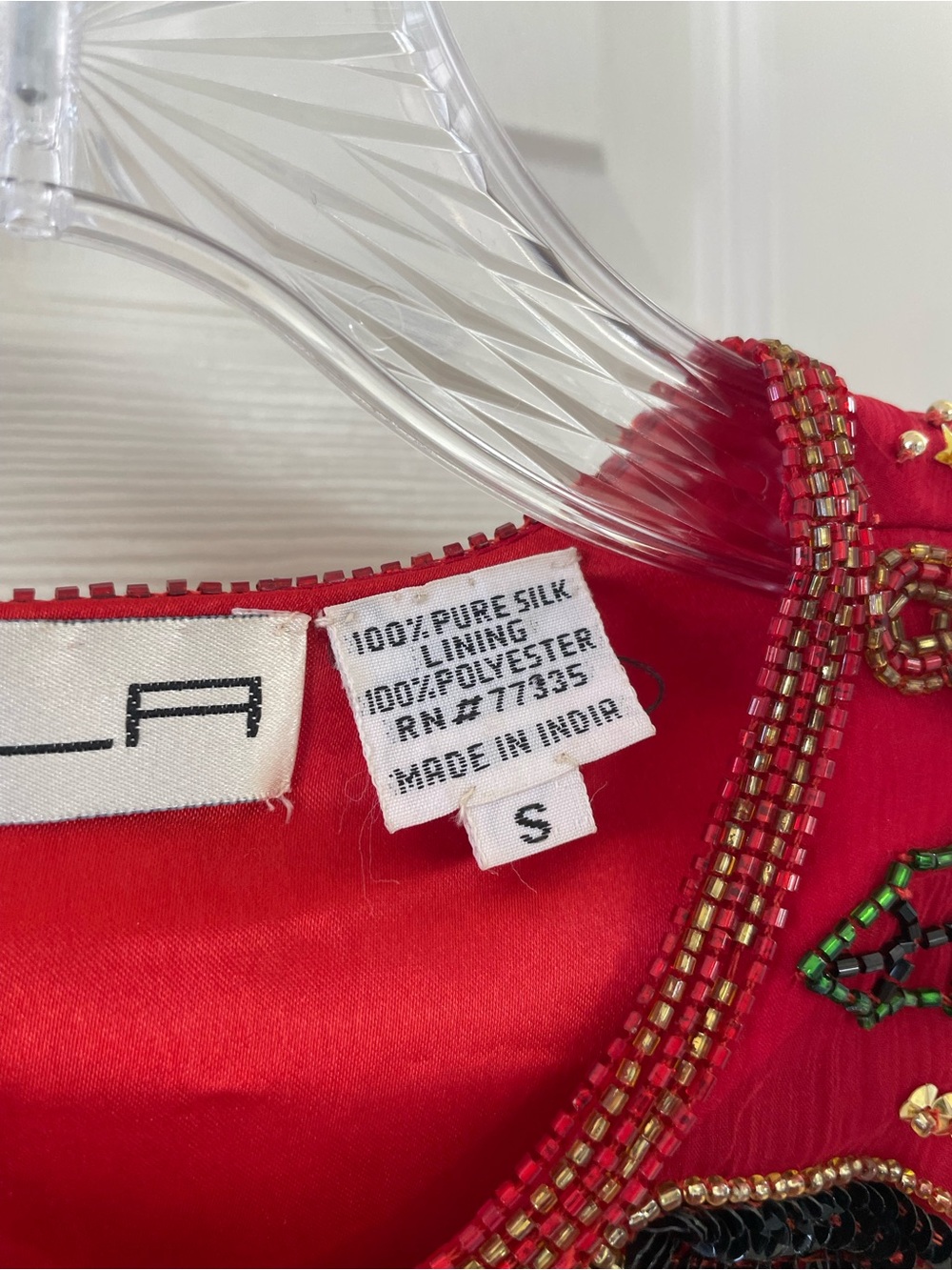 Vintage Scala 100% Silk Beaded Sequin Christmas Holiday Evening Jacket Size S - Picture 5 of 17